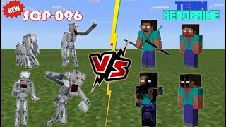 New SCP 096 VS Team Herobrine Minecraft PE [upl. by Ver147]