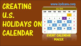 Event Calendar Maker  ExcelTemplate  Creating US Holidays [upl. by Schuyler848]