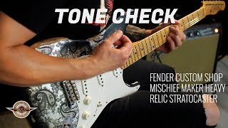 TONE CHECK Fender Custom Shop Mischief Maker Stratocaster Guitar Demo  No Talking [upl. by Ramu]