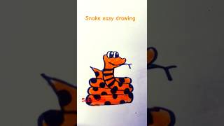 Easy 3D snake drawing kidsart drawingtutorials art cobra music sketch funny drawing 3d [upl. by Olegna]