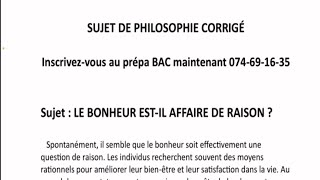 Dissertation Philosophie Méthode  SUJET Corrigé  Terminale [upl. by Llenhoj216]