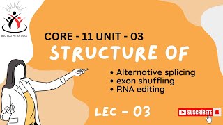 Alternative Splicing  Exon shuffling  RNA editing in odia  LEC  03 [upl. by Etteniotnna]