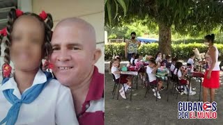 Inicio curso escolar en Cuba muerte de niña por derrumbe en su colegio y clases a la intemperie [upl. by Curson69]