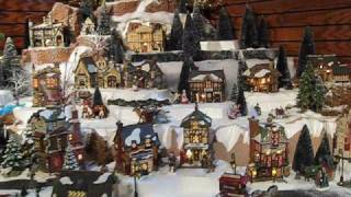 Department 56 Snow Village Layout With Train [upl. by Aicilyhp]