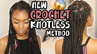 NEW Crochet Knotless Box Braids Method Tutorial If You Cant Grip  Jumbo Braids  AriMethod [upl. by Akihsar]