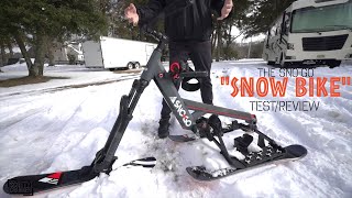 THE SNOWGO quotSNOW BIKEquot TEST amp REVIEW [upl. by Eiddal546]