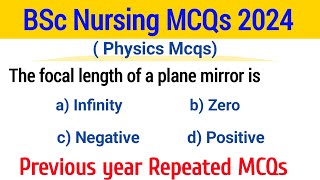 Nursing Mcqs 2024  Nursing entrance exam preparation  Physics Mcqs for BSc nursing exam [upl. by Shari]