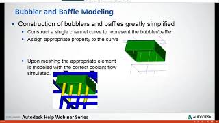 Center Line Extraction and New BubblerBaffle Modeling in Moldflow 20182 [upl. by Fillbert414]