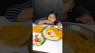 Biggest Thali Spicy Kadhi Chawal Challenge  Kadhi Chawal Eating Challenge Asmr shorts eatingshow [upl. by Adnek186]