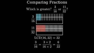 Which fraction is greater 316 or 1132 [upl. by Aniloj]