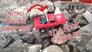 TRX4M NITRO SWAP runs and drives  Mini Nitro RC [upl. by Willetta]