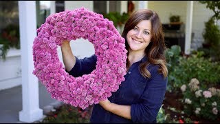 DIY Pink Gomphrena Wreath 💗🥰 Garden Answer [upl. by Milicent]