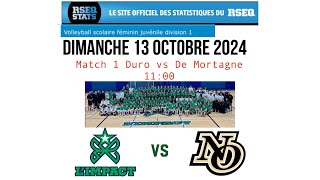 Duro vs De Mortagne  13102024 RSEQ Juvy D1 volley F [upl. by Namrac]