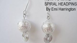 JEWELRY MAKING How to make a spiral headpin [upl. by De]