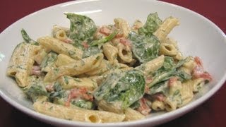 Smoked Mozzarella and Penne Spinach Salad  Lynns Recipes [upl. by Corabel]