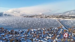 Sea smoke timelapse [upl. by Kinsler]