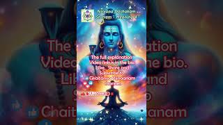 Nirvana Dashakam Stotram  What exists is only Shivas self I am that Shiva Verse 4 [upl. by Alda]