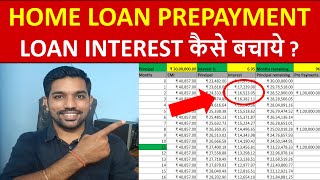 Home Loan EMI Prepayment  How to Save Home Loan Interest Amount  Loan EMI Calculator [upl. by Latsyc]