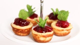 Mini Cherry Cheesecake Recipe  Laura Vitale  Laura in the Kitchen Episode 622 [upl. by Tartan650]