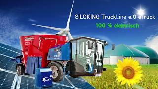 Rinder elektrisch füttern Elektrischer Futtermischwagen SILOKING TruckLine e 0 eTruck 1408 DE [upl. by Siesser]