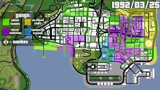 GTA San Andreas Los Santos Animated Timeline Map [upl. by Yahsed]