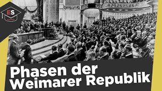 Phasen der Weimarer Republik von 19181933  Weimarer Republik Zusammenfassung einfach erklärt [upl. by Aennaej513]