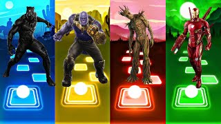 Tiles Hop EDM Rush  Blackpanther vs Thanos vs Groot vs Ironman [upl. by Tsuda]