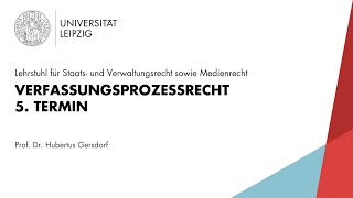 Verfassungsprozessrecht 5 Termin [upl. by Meredeth]