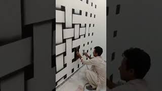 Diy Wall Painting Design ideas shorts geometric walldesign [upl. by Amalbergas]