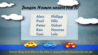 Baby Kinder Namen Meine Top 10 für Jungen [upl. by Ydnat]