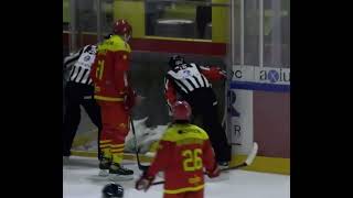 HC Sierre  EHC Langenthal Icehole Zamboni Accident 23122021 [upl. by Ahsayn629]