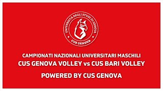 🏐 CUS Genova Volley vs CUS Bari Volley  CNU Maschili 2024 [upl. by Ydarb]