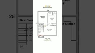 20×25 Small House Plan  2BHK Design  20×25 Ghar Ka Naksha  shortvideo houseplan smallhouse yt [upl. by Benton8]