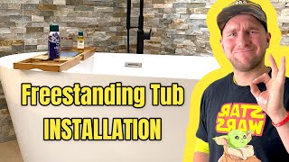 How to install a vessel Tub How to install a freestanding tub [upl. by Let]