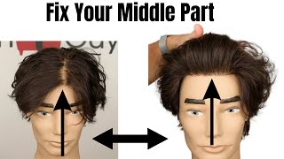 How to Remove a Middle Part  TheSalonGuy [upl. by Crissy528]