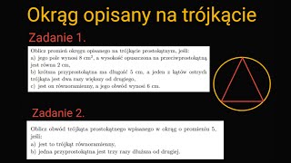 Okrąg opisany na trójkącie  zakres podstawowy [upl. by Beichner]