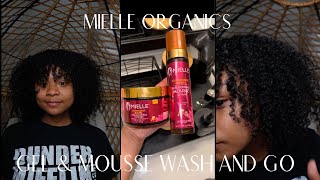 MIELLE ORGANICS  CURL DEFINING WASH amp GO WITH GEL AND MOUSSE  NATURAL HAIR [upl. by Nialb]