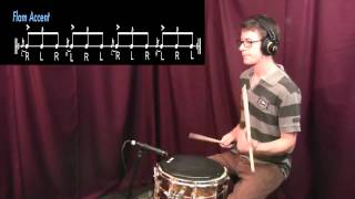 Drum Tutorial Flams Flam Flam Accent Flam Tap [upl. by Nelli903]