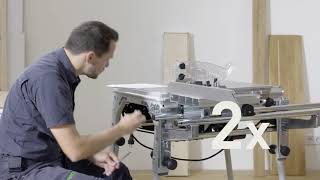 Hoe monteer je de roltafel op de tafelzaag CS 70  Festool Quick Guide [upl. by Magdalene]