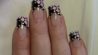 Rosa Glitter Strass Party Nail Art Design Tutorial  Nageldesign selber machen  Nägel lackieren [upl. by Eillime87]