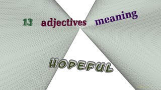 hopeful  15 adjectives meaning hopeful sentence examples [upl. by Shawna797]