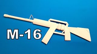 Origami Gun M16  How to Make a Paper Gun M16 Weapons DIY  Easy Origami ART Paper Crafts [upl. by Odraner]