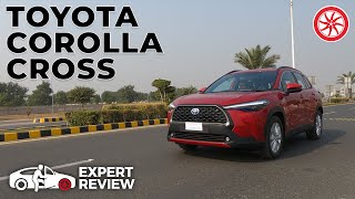 Toyota Corolla Cross 2021  Expert Review Specs Features amp Price in Pakistan  PakWheels [upl. by Giovanni]