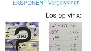 Eksponente vergelykings Graad 10 en ouer dou [upl. by Armilda213]