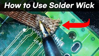 How to Use Solder Wick for Desoldering Remove Solder with Wick [upl. by Celka]