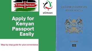 HOW TO APPLY FOR A KENYAN PASSPORT ON ECITIZEN WEBSITE immigration passport huduma greencard [upl. by Janiuszck216]