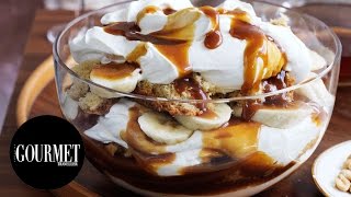 Banana brandy and butterscotch trifle  Gourmet Traveller [upl. by Gaidano]