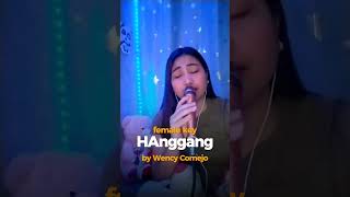 hanggang short cover  wency cornejo female key karaoke subscribers [upl. by Paulita]