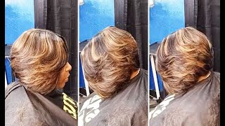 Easy amp Quick Feathered Bob  Short Layers Bob Womens Haircut  Beauty Layered Bob Hairstyles [upl. by Adest]