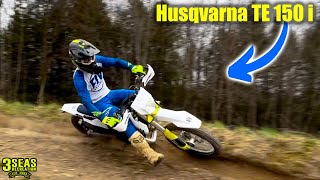 2021 Husqvarna TE150 Ride  Review Also Braxxton is getting faster [upl. by Alimrahs]